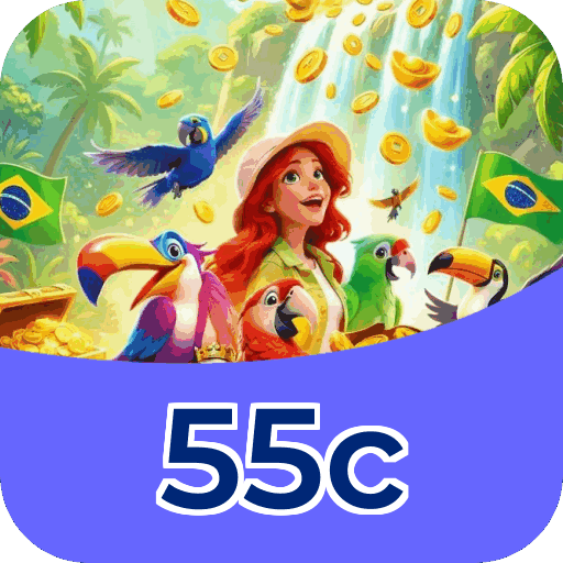 Plataforma 55c mostrando interface moderna, jogos certificados e recursos de segurança licenciados